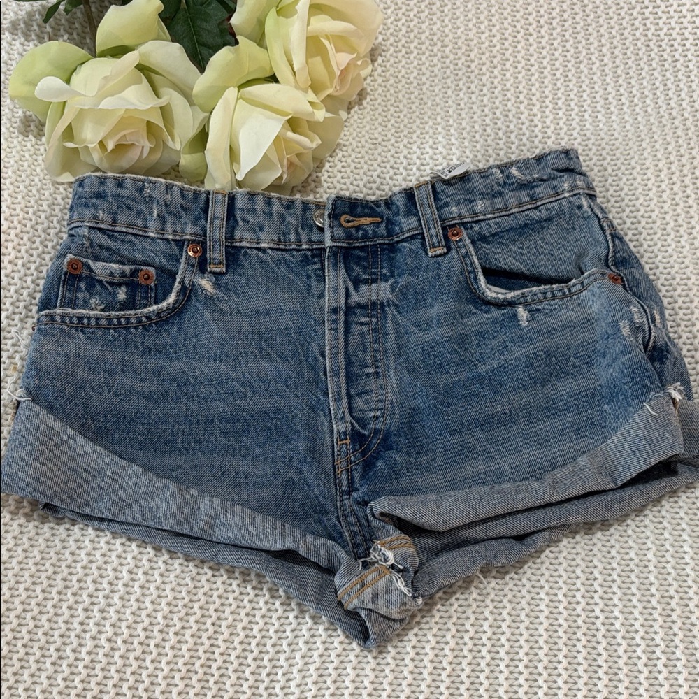 Zara Blue Denim Jean Shorts